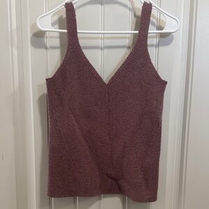 Old Navy Mauve V-Neck Knit Tank